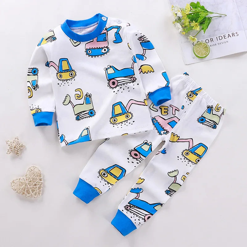 2024 New Spring Autumn Cotton Children's sets Baby Boy girls Clothes Clothing Suit 0-3 year