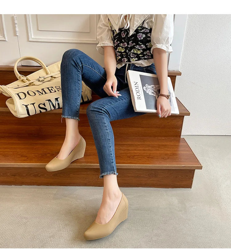 Wedges High heels jelly sandals women solid candy sandales pointed toe summer rain shoes ladies waterproof pvc sandalias 2021
