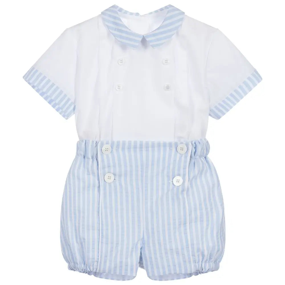 Baby Boys Spanish Clothes Set Children Summer 2 pieces Groups Set Striped Cotton Shirt and Shorts