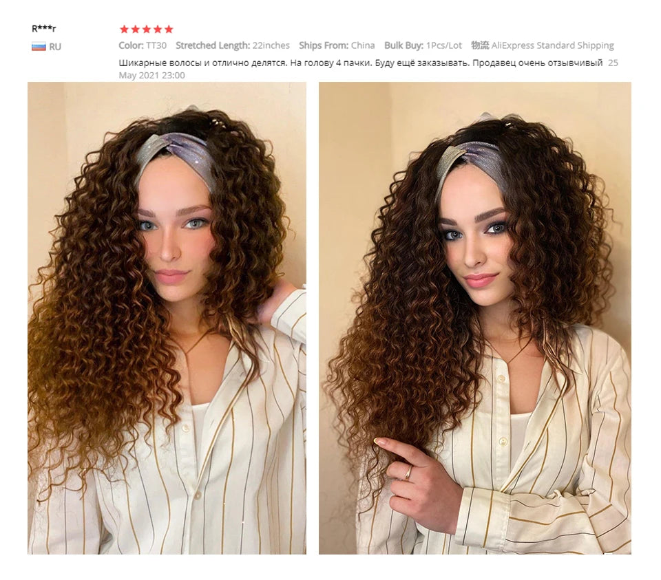 22-28 Inch Deep Wave Twist Crochet Hair Natural Synthetic Braid Hair Afro Curls Ombre Braiding Hair Extensions Hair Expo City