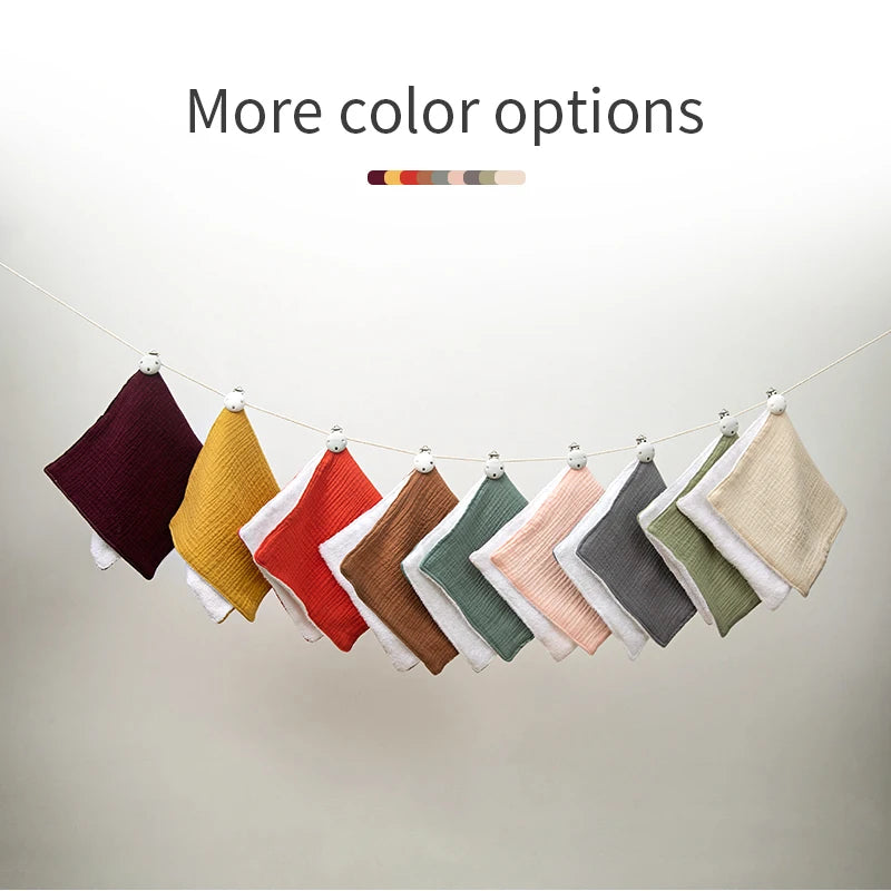 1PCS Newborn Baby Towel Soft Cotton Fabric Absorbent Gauze Bibs Feeding Bath Towel Baby Shower Gift Burp Cloth Kids Wipe