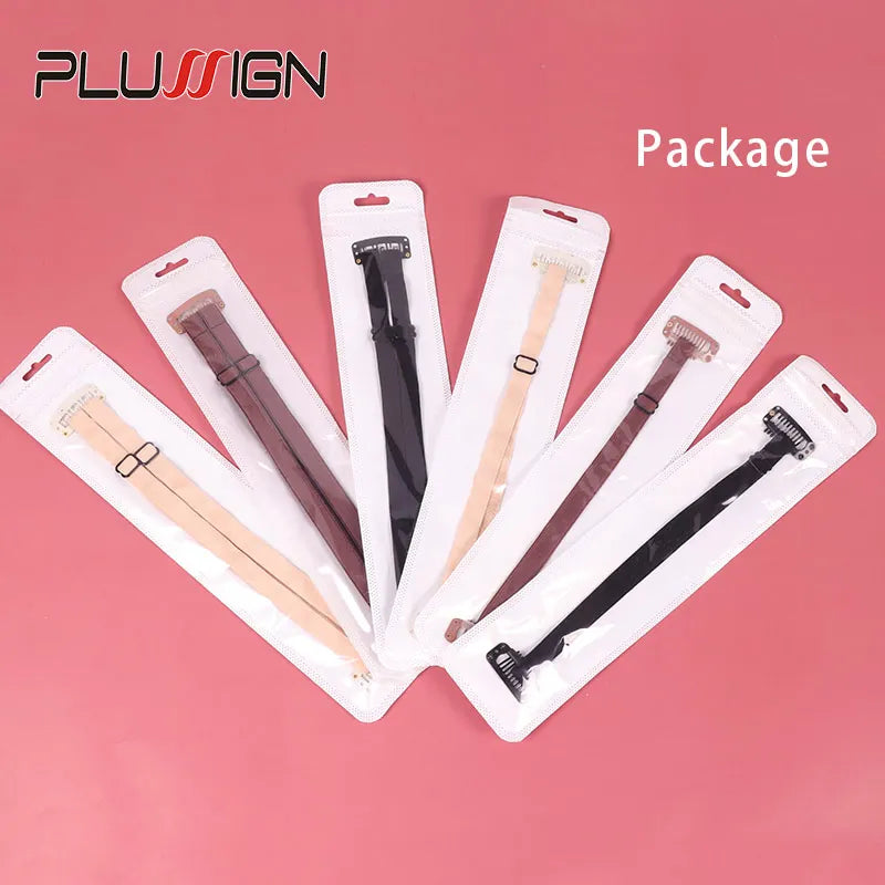Black Blonde Lifed Eyes Band With Clips Adjustable Long Size Elastic Band For Hair Clip Stretch Straps Rubber Band With Clip
