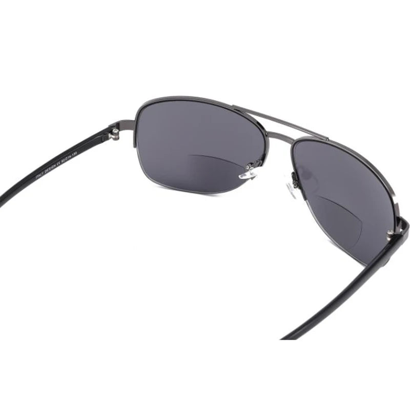 New Semi Rim Bifocals Pilot Reading Glasses Women Men Look Near Far Presbyopia Sunglasses Double Beam Hyperopia Eyeglasses Gafas