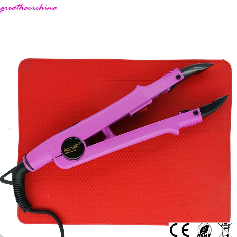 L-611 Hair Extension Iron Constant Heat Keratin Fusion Connector 500°C Heat Insulation Silicone Pad Hairdresser Tool Gift