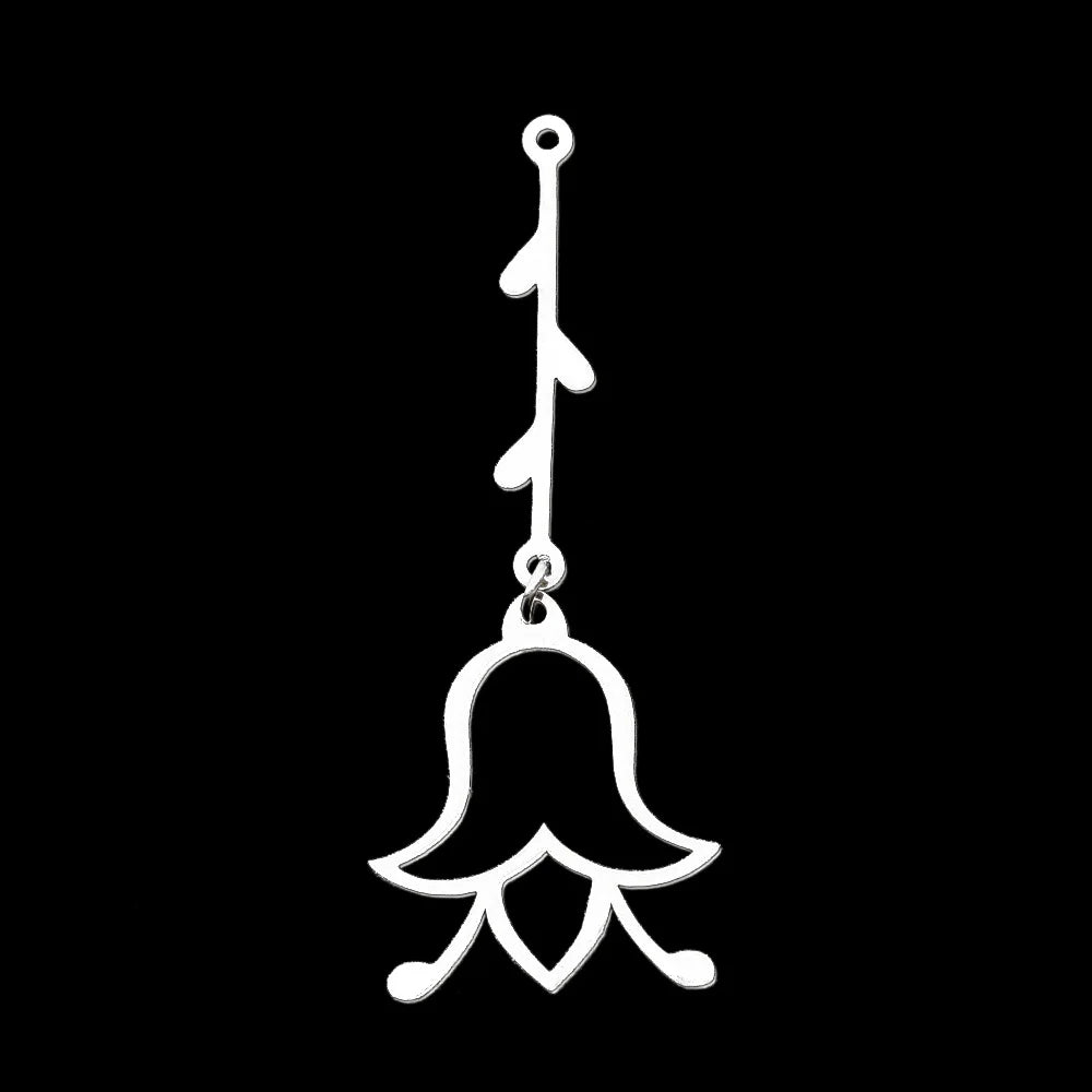 10pcs/lot Hollow Lotus Rose Flower DIY Charms 316 Stainless Steel Women Wholesale Jewelry Round Leaf Tassels Necklace Pendant