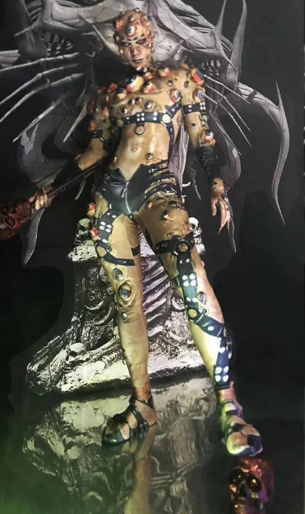 Halloween Men Women Horror Costume 3D Eye Novelty Jumpsuit Coat Stretch Rompers Nightclub Party Scary Stage Drag Queen Costumes