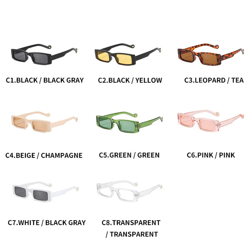 Fashion Vintage Small Frame Square Sunglasses Women Men Luxury Brand Designer Rectangle Sun Glasses Female Travel Shades UV400