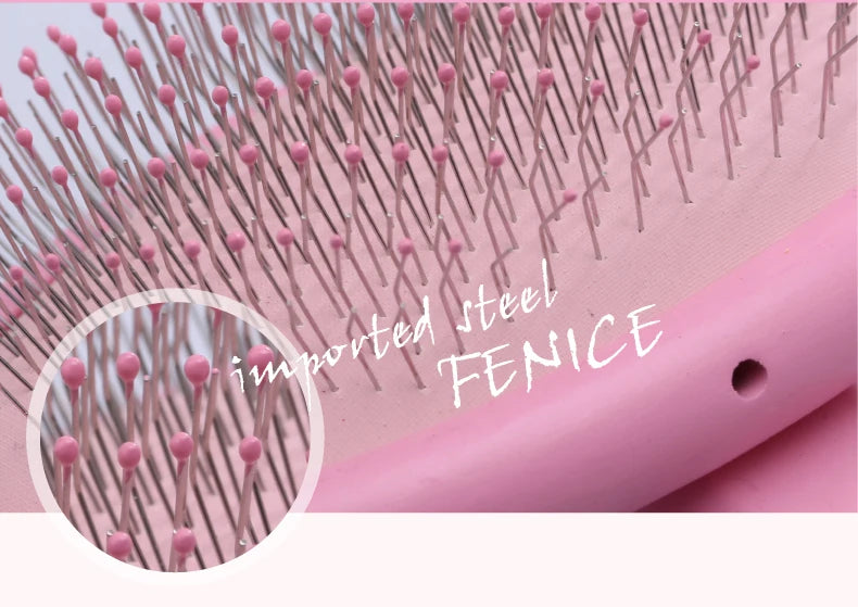 Fenice Pet Hair Brush Massage Handle Comb for Dog Cat Grooming Pet Hair Cleaning Tool