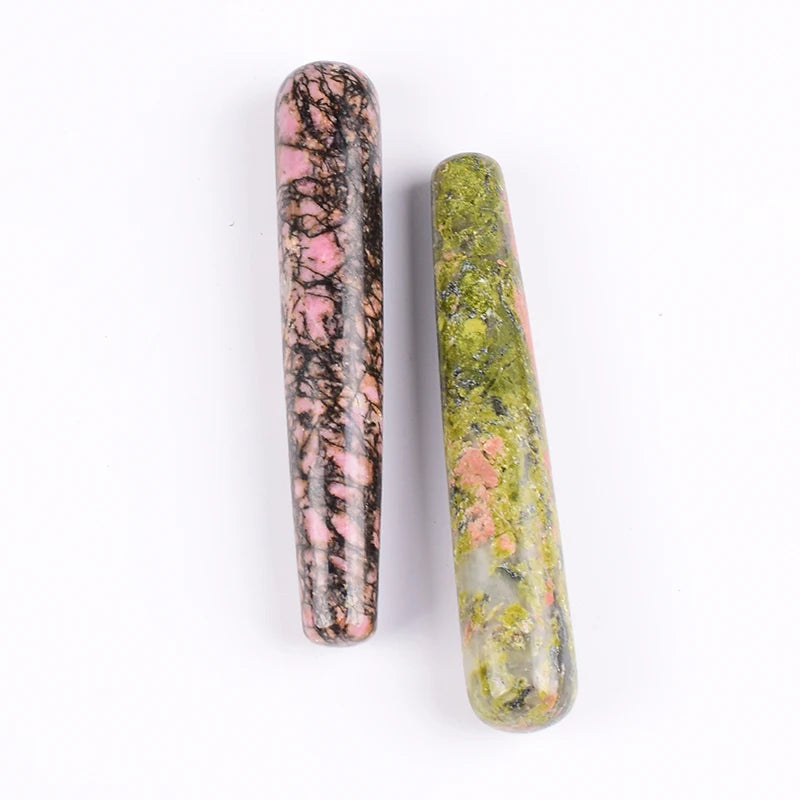 Wholesale Massage Wand Yoni Natural Crystal Mineral Quartz Acupoint Pen Face Care Tool Relax Body Beauty Health Massagestick