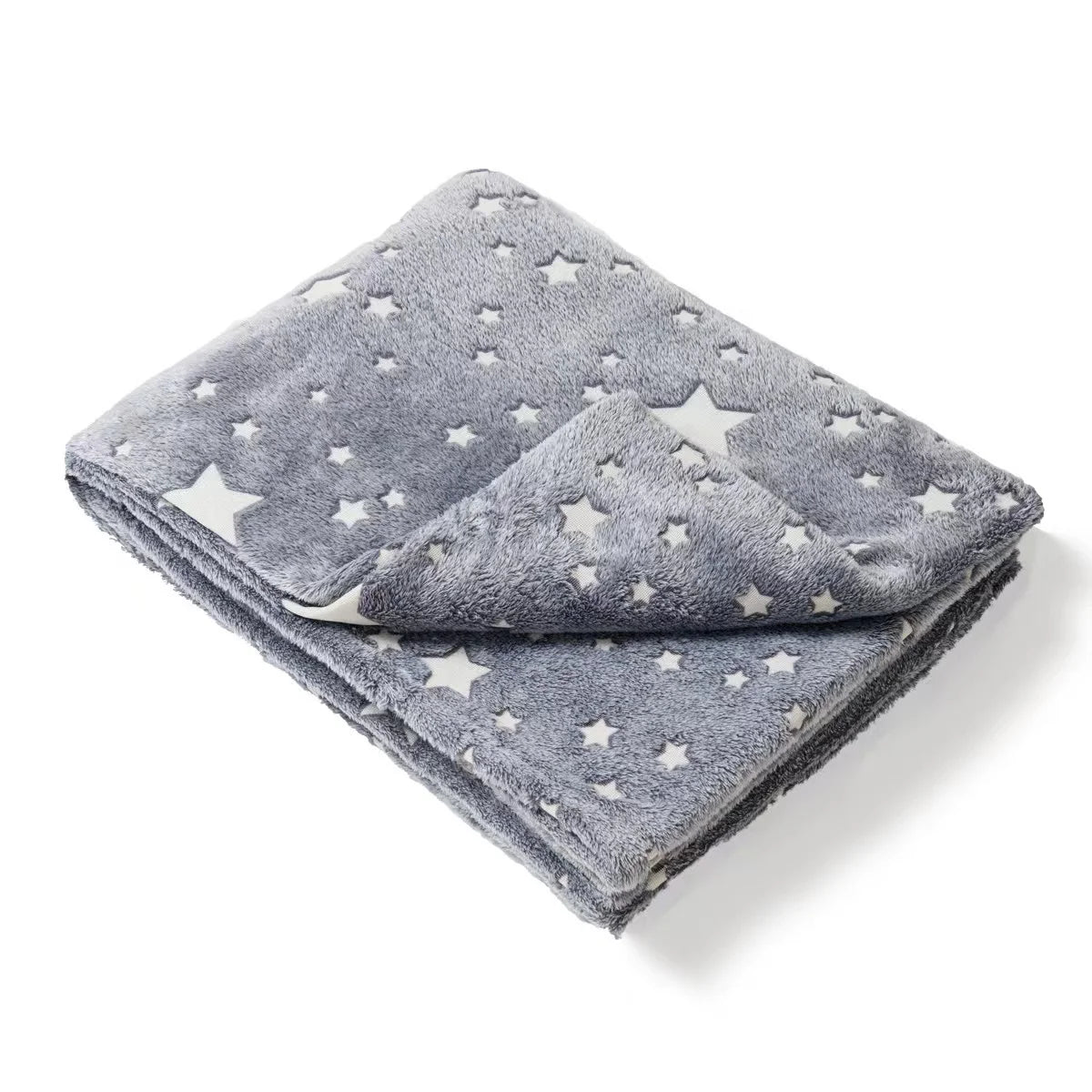 Double-Sided Flannel Coral Fleece Quilt Luminous Fluorescent Office Blanket for Children for Winter Air Conditioning