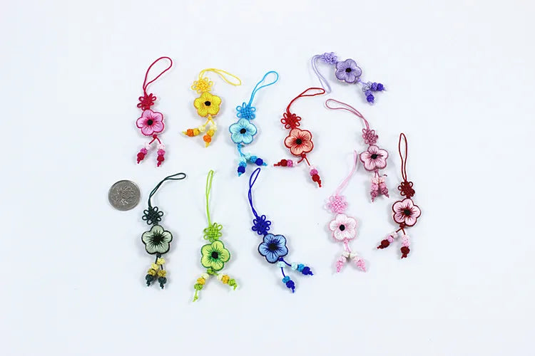 10 Pcs Y2K Bag Charms - Cute Embroidered Butterfly, Fish & Flower Pendants for Keychain, Phone Case Lanyard, Purse Accessory