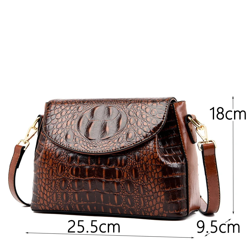 Luxury Brand Handbags For Women 2026 Sac A Main Ladies Crocodile Pattern Leather Crossbody Bags Designer New Shoulder Bag Bolsos