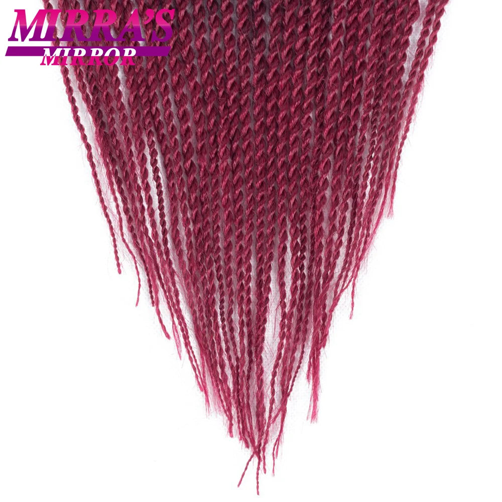 Senegalese Twist Crochet Hair 14/18/22 Inch Synthetic Mini Senegalese Crochet Braids for Black Women 30 Roots/Pack Braiding Hair