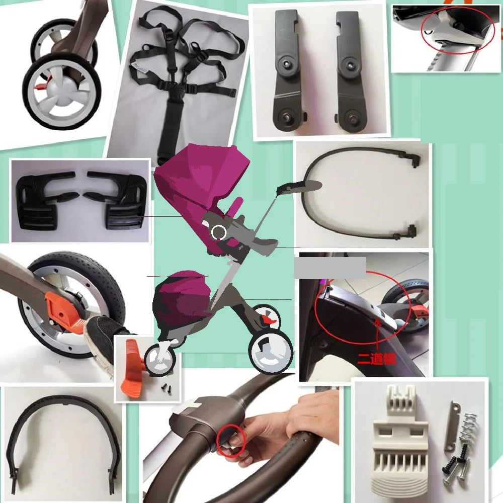 Baby Stroller Accessories Stokke Pram Plory Cup Holder Bottle Organizer Rain Cover Glove Mitten