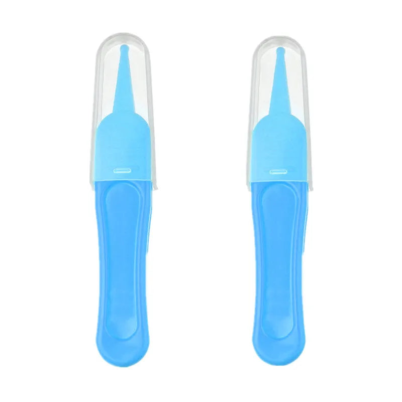 2pcs/lot Safety Obtuse Clean Tweezer for Baby Cleaning Earwax Booger Navel Dirt Tweezer Infant Baby Daily Nursing Care