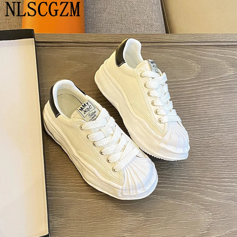 Black Canvas Shoes Woman Vulcanize Shoes Ladies Sneakers Shoes for Women 2025 Platform Sneakers Casuales Trainers Sneakers Women