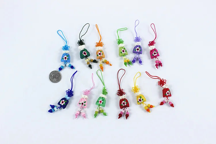 10 Pcs Y2K Bag Charms - Cute Embroidered Butterfly, Fish & Flower Pendants for Keychain, Phone Case Lanyard, Purse Accessory