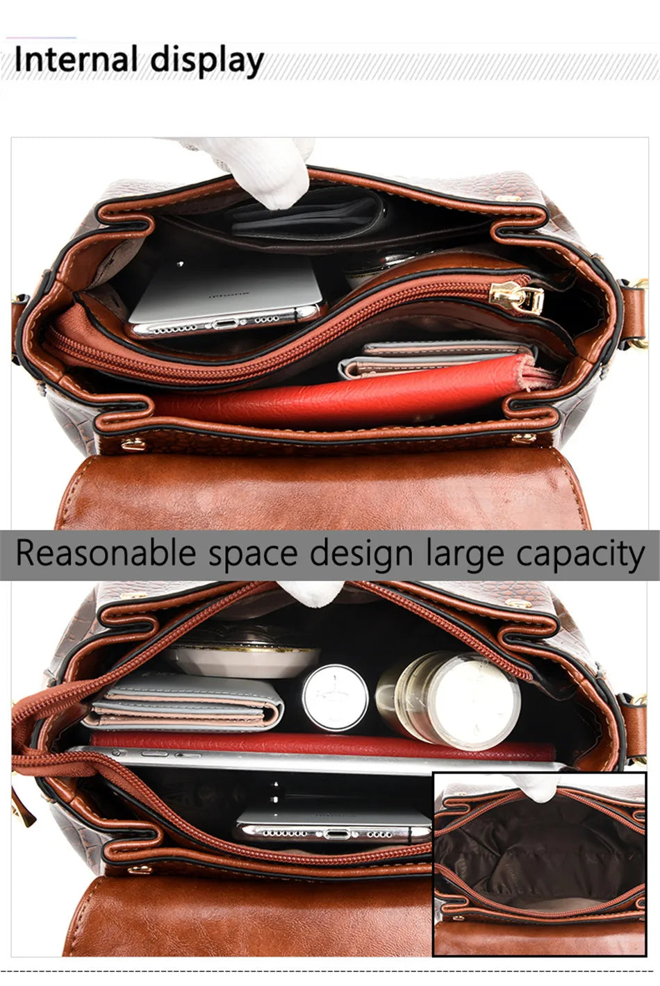 Luxury Brand Handbags For Women 2026 Sac A Main Ladies Crocodile Pattern Leather Crossbody Bags Designer New Shoulder Bag Bolsos
