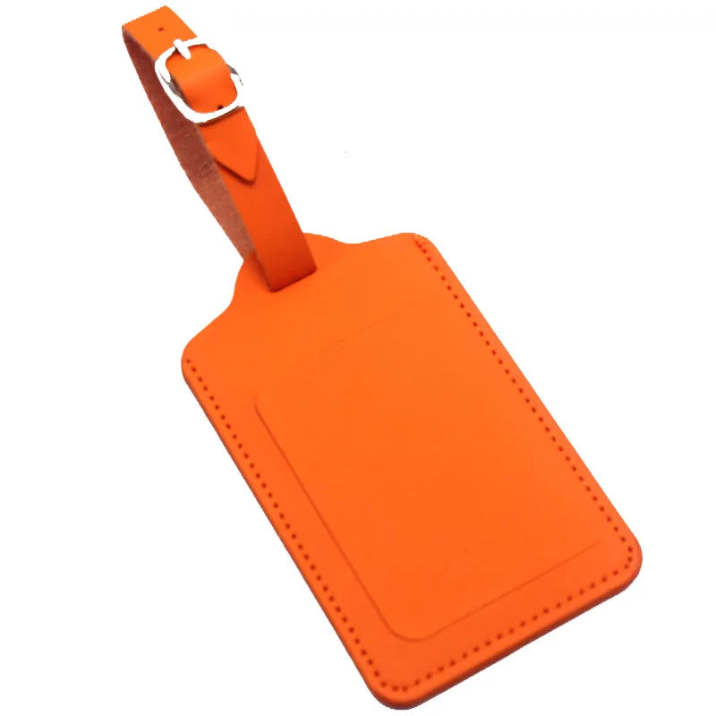 PU Leather Luggage Tag Women Men Travel Accessories Suitcase ID Address Name Holder Baggage Boarding Tag Portable Label