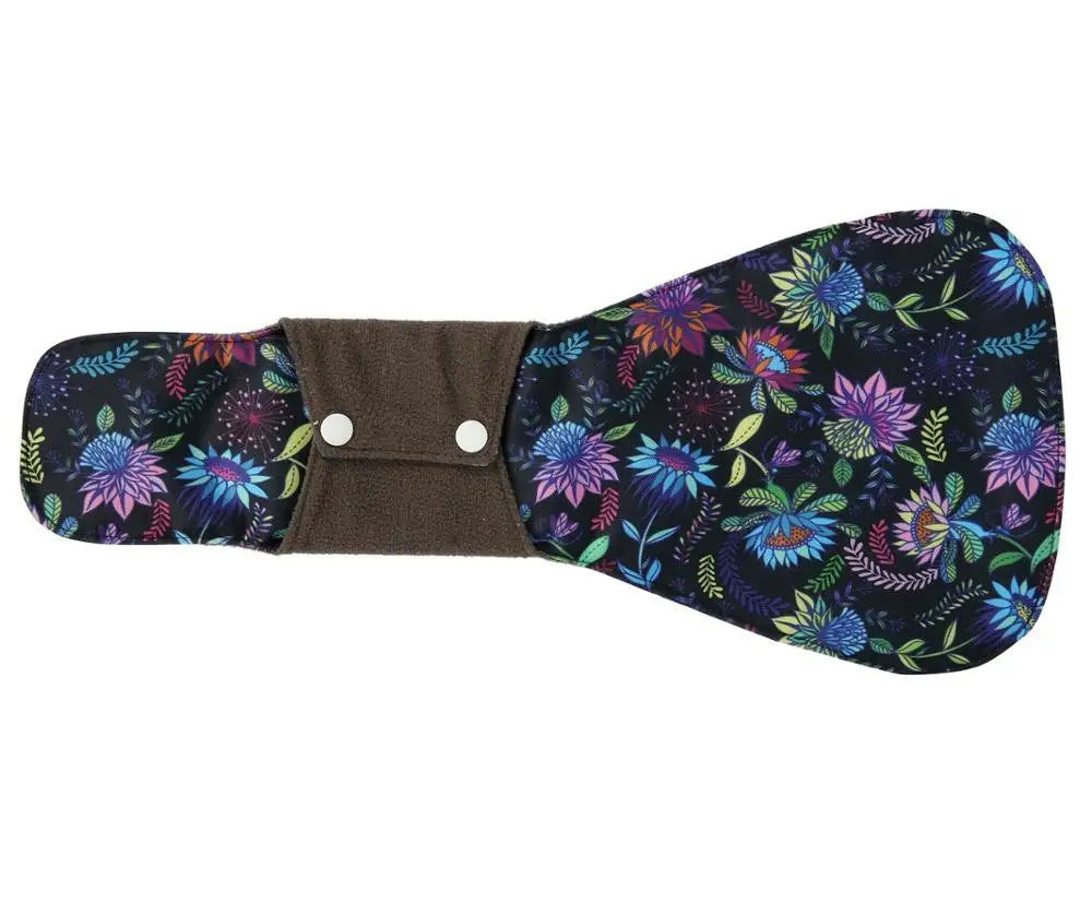 [Sigzagor] XXL Cloth Menstrual Pad Sanitary Bamboo Charcoal Reusable Overnight Post Partum 16in