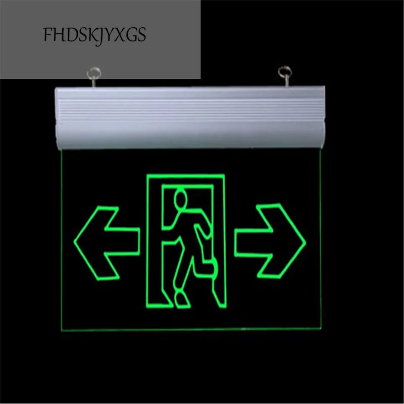 Exit Led Light  Ac110/220V Green Emergency Exit Sign Light Fire Safety Indicator Warning Lamp For Bulb Hotel Mall Public Place