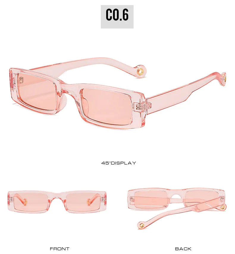 Fashion Vintage Small Frame Square Sunglasses Women Men Luxury Brand Designer Rectangle Sun Glasses Female Travel Shades UV400