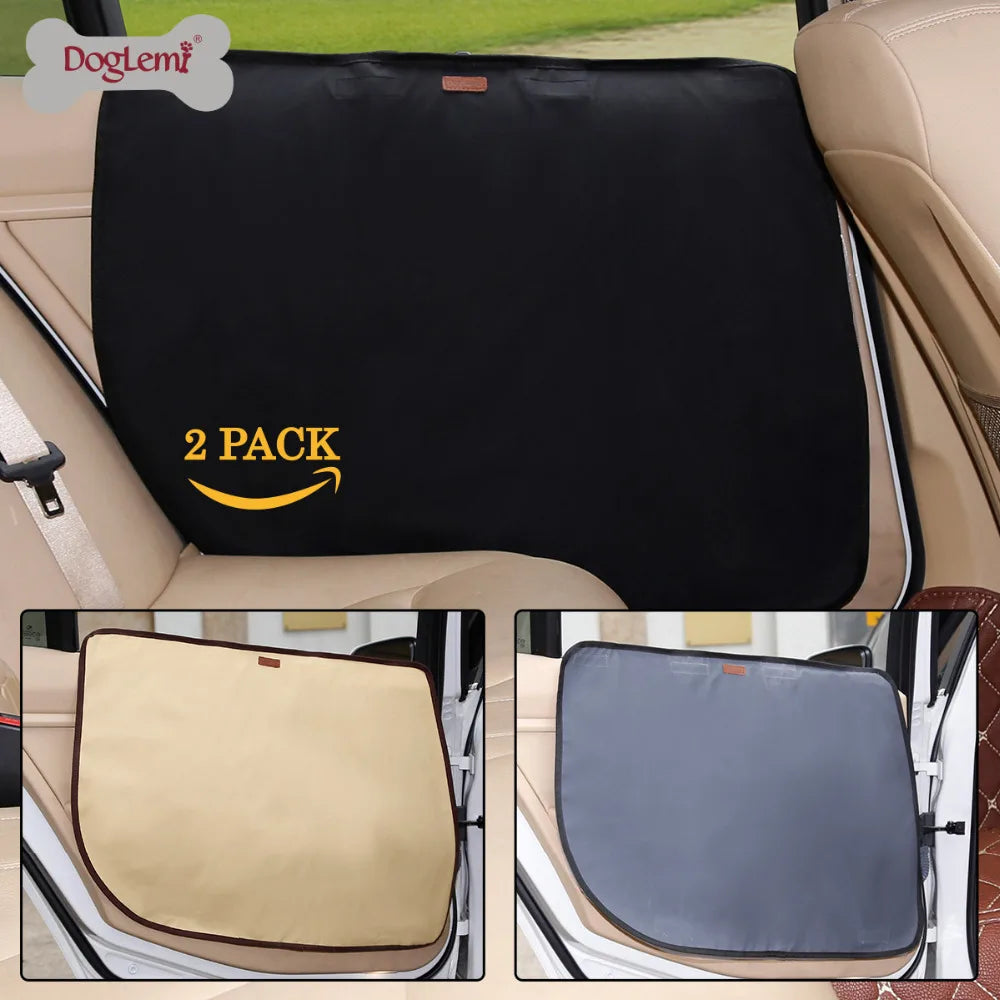 2Pcs/Pack Pet Dog Car Door Cover Protector Mat Waterproof 600D Oxford Cloth Protection Mats Non-slip Scratch Guard for Pets Dog