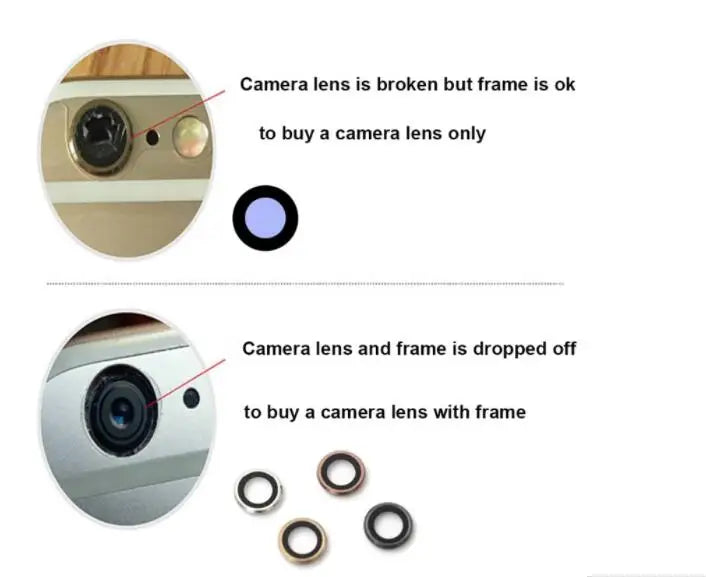 New Back Camera Glass Replacement for iPhone 11 13 14 Pro Max 12 Mini X Xs Max Xr 8 7 6S Plus Broken Camera Lens Repair Kits
