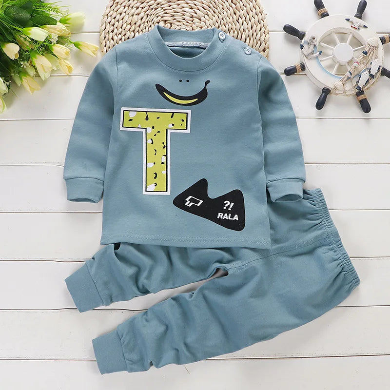 2024 New Spring Autumn Cotton Children's sets Baby Boy girls Clothes Clothing Suit 0-3 year