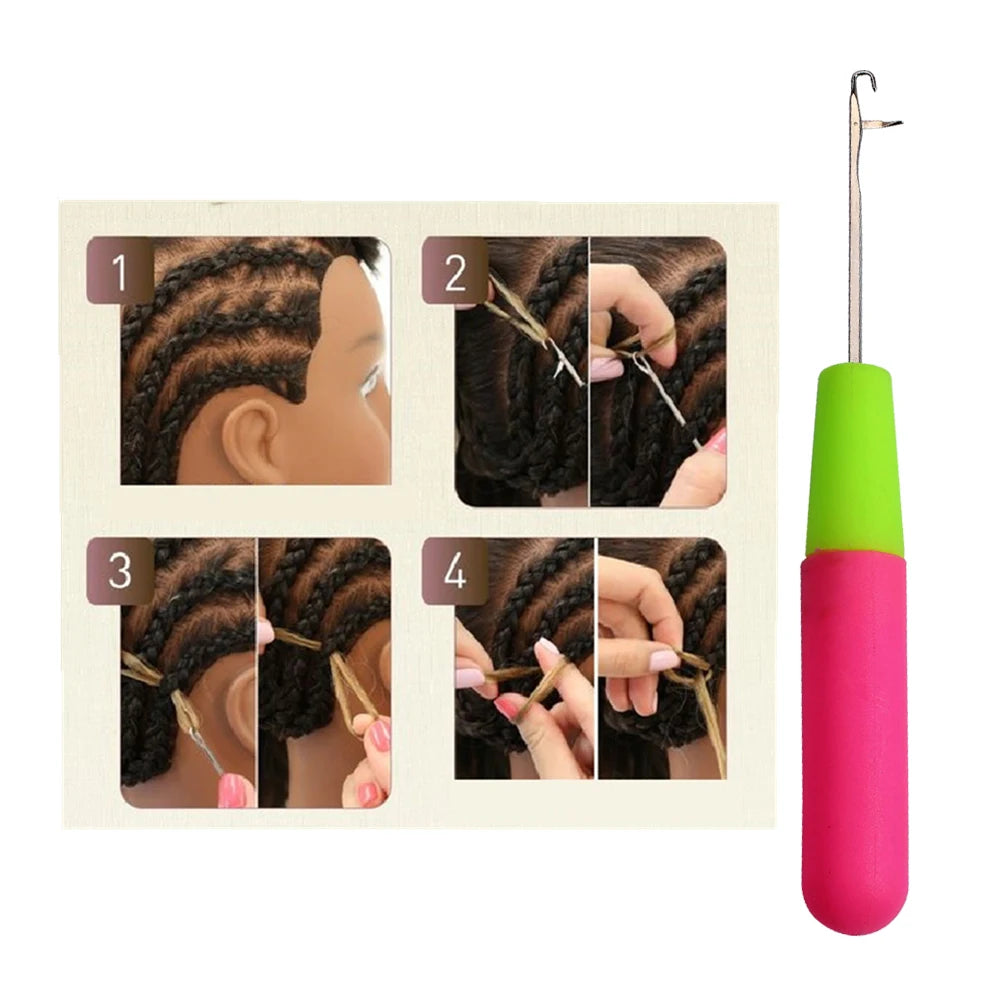 Plastic Crochet Hook Needle for Hair Weaving Dreadlock Knit Hook Needle for Hair Weaving Crochet Needle Hook