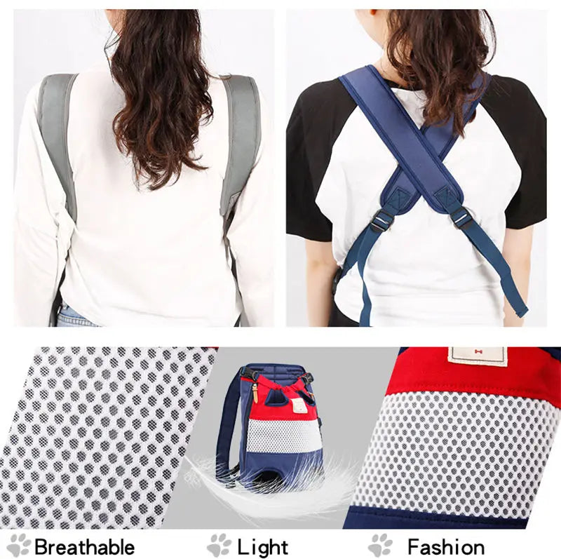 Pet dog cat carrier backpack travel carrier front chest large portable bags for pet outdoor transportin mochila para perro