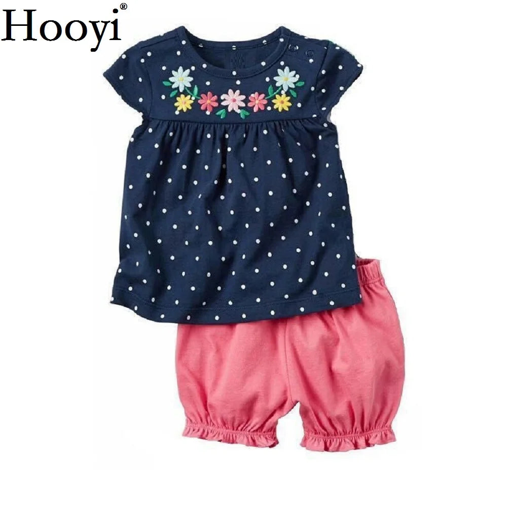Casual Baby Clothes Suit Newborn 2PCS Clothing Sets Sailor Anchor Summer Cotton Baby T-Shirt Shorts Pant 100% Cotton Outfits Top