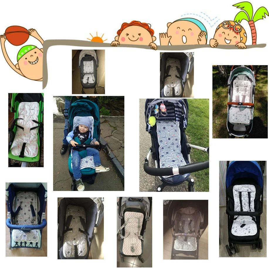 Waterproof baby stroller cushion mats car seat accessories head support belt shoulder-sided protective cover Neck Protection pad