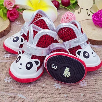 Cute Panda Pet Shoes For Puppies Little Small Dogs Summer Breathable New Cat Boots Footwear Accessories For Yorkshire Products