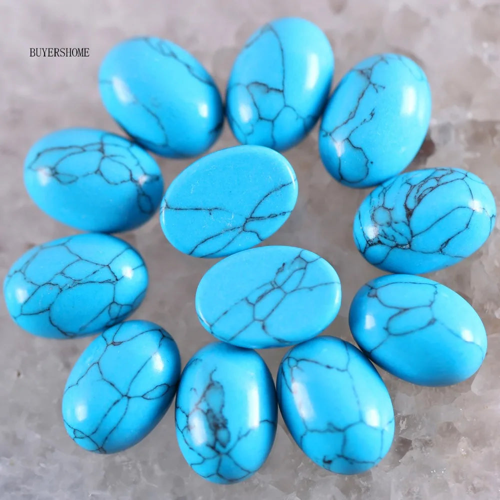 18x13MM Oval Natural Lapis Zoisite Crystal CAB Cabochon For Making Neckalce Pendant Earrings 10Pcs