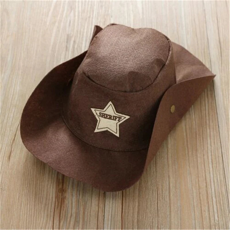 Fashion Toddler Baby Boy Girl West Cowboy Costume Cowboy Sheriff 3Pcs Fancy Party Clothes Jumpsuits+Hat+Scarf Outfit 0-24M