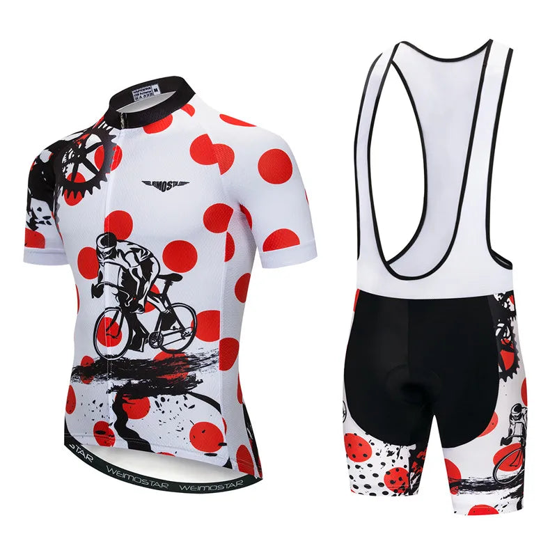 Weimostar Pro Team Cycling Jersey Set Men Mountain Bike Clothing Suits Summer MTB Bicycle Wear Clothes Anti-UV Biking Outfits