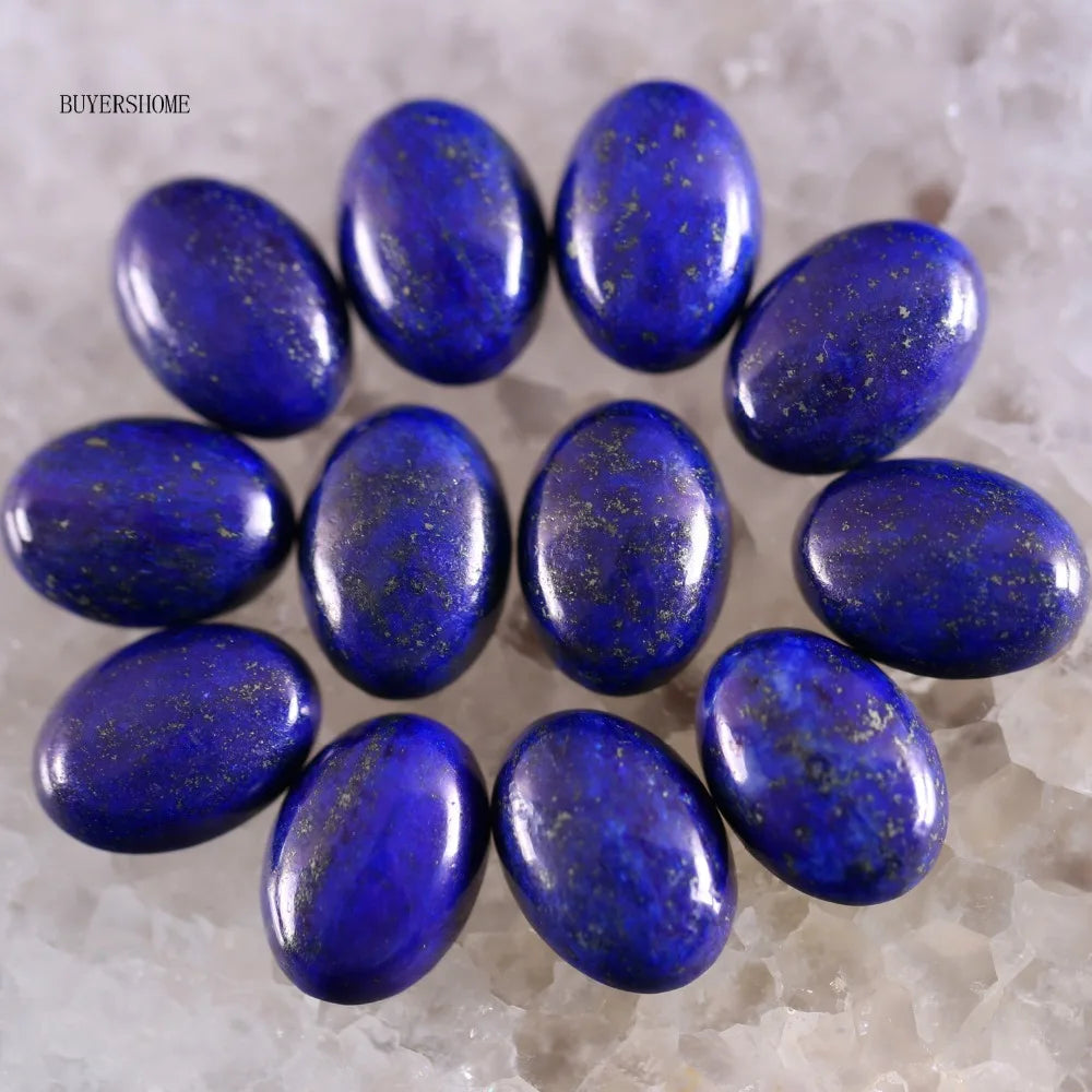 18x13MM Oval Natural Lapis Zoisite Crystal CAB Cabochon For Making Neckalce Pendant Earrings 10Pcs