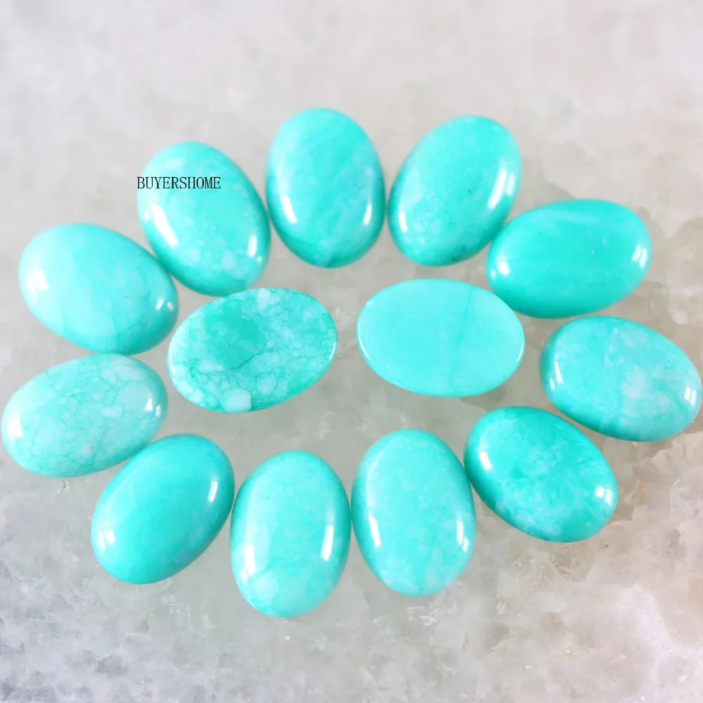 18x13MM Oval Natural Lapis Zoisite Crystal CAB Cabochon For Making Neckalce Pendant Earrings 10Pcs