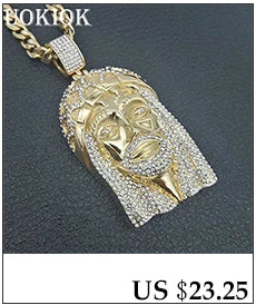 Fashion Byzantine Chain,Christ Cross Stainless Steel Long Necklace for Men Gold Color Statement Necklace Jewelry collares largos