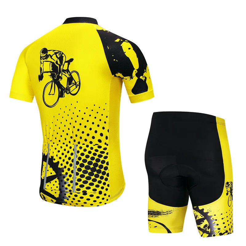 Weimostar Pro Team Cycling Jersey Set Men Mountain Bike Clothing Suits Summer MTB Bicycle Wear Clothes Anti-UV Biking Outfits