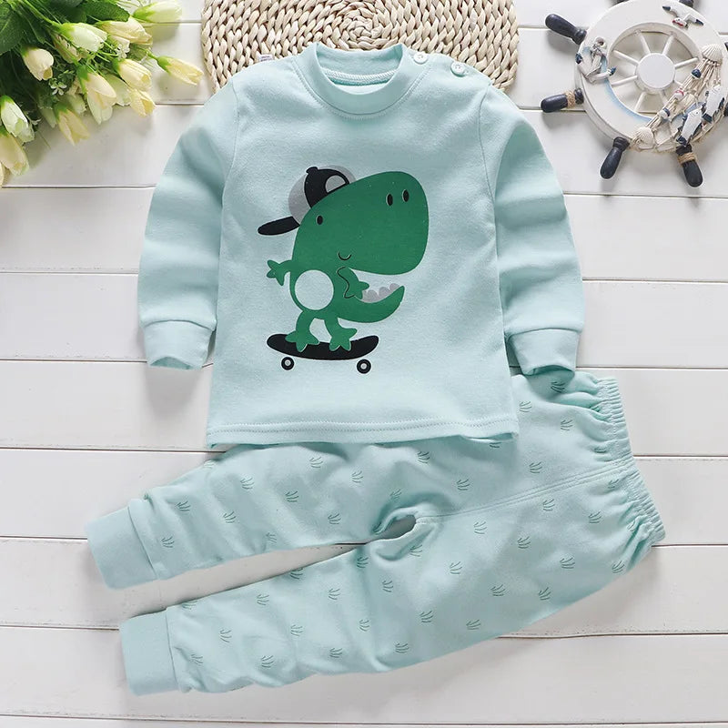 2024 New Spring Autumn Cotton Children's sets Baby Boy girls Clothes Clothing Suit 0-3 year