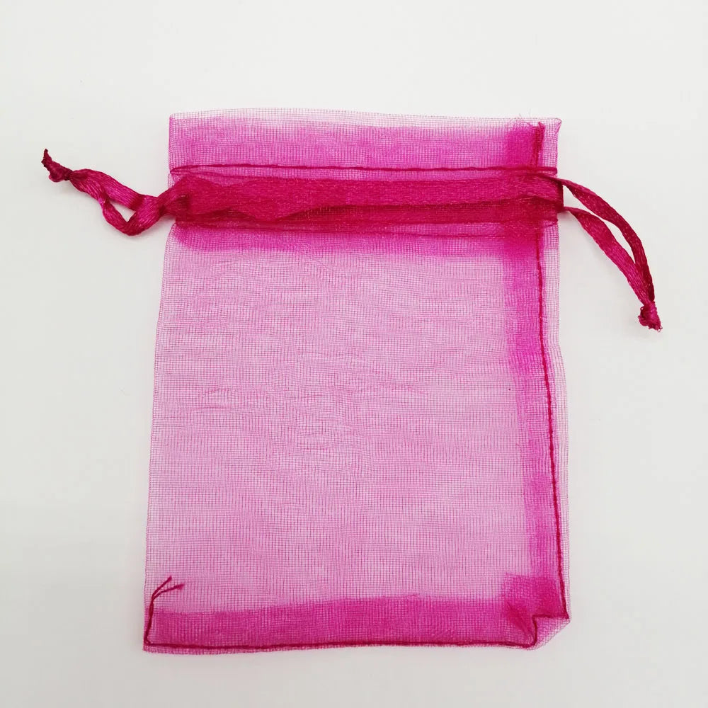 1000pcs 5x7 7x9 9x12 10x15 Small Organza Gift Bag For Jewelry Packaging Display Christmas Wedding Jewelry Storage Drawstring Bag
