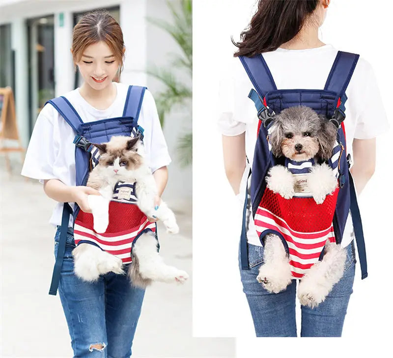 Pet dog cat carrier backpack travel carrier front chest large portable bags for pet outdoor transportin mochila para perro