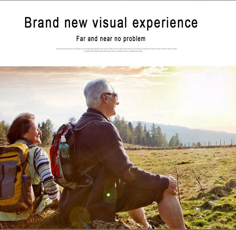 Intelligent Photochromic Bifocal Reading Glasses Round Women Men Classsic Pilot Sunglasses Presbyopic Eyeglasses L2