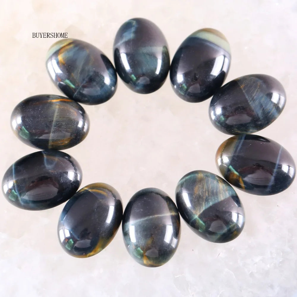 18x13MM Oval Natural Lapis Zoisite Crystal CAB Cabochon For Making Neckalce Pendant Earrings 10Pcs