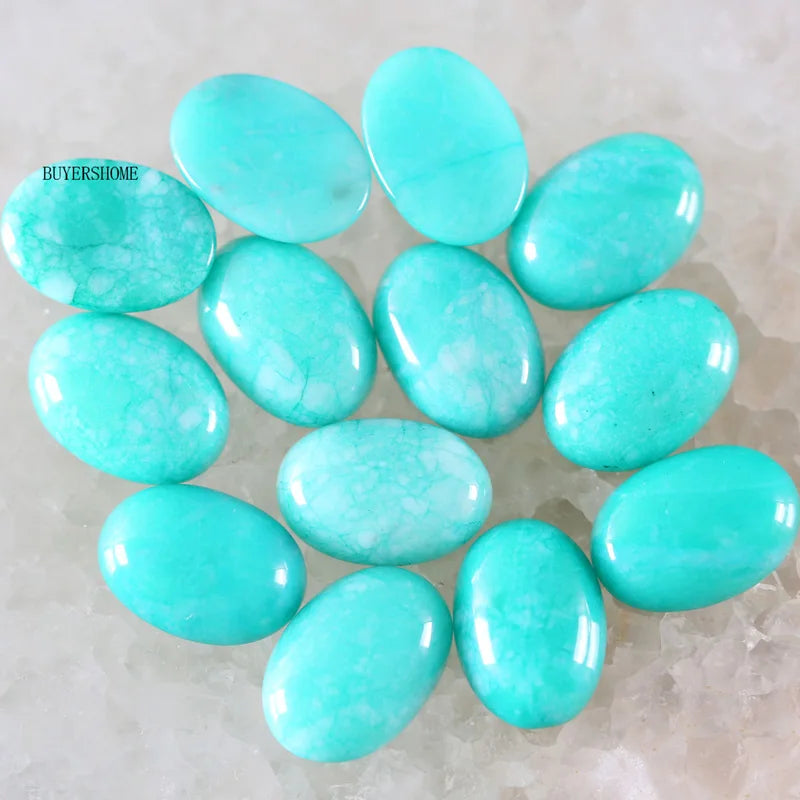 18x13MM Oval Natural Lapis Zoisite Crystal CAB Cabochon For Making Neckalce Pendant Earrings 10Pcs