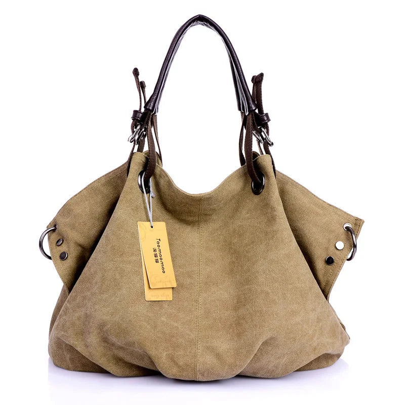 Women's Large Capacity Canvas Tote Bag Casual Crossbody Shoulder Messenger Bag for Daily Commute And Travel