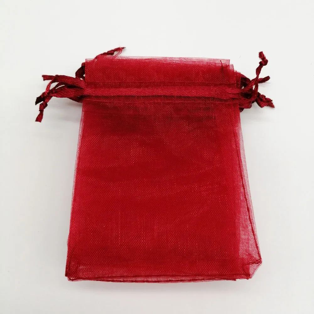 1000pcs 5x7 7x9 9x12 10x15 Small Organza Gift Bag For Jewelry Packaging Display Christmas Wedding Jewelry Storage Drawstring Bag