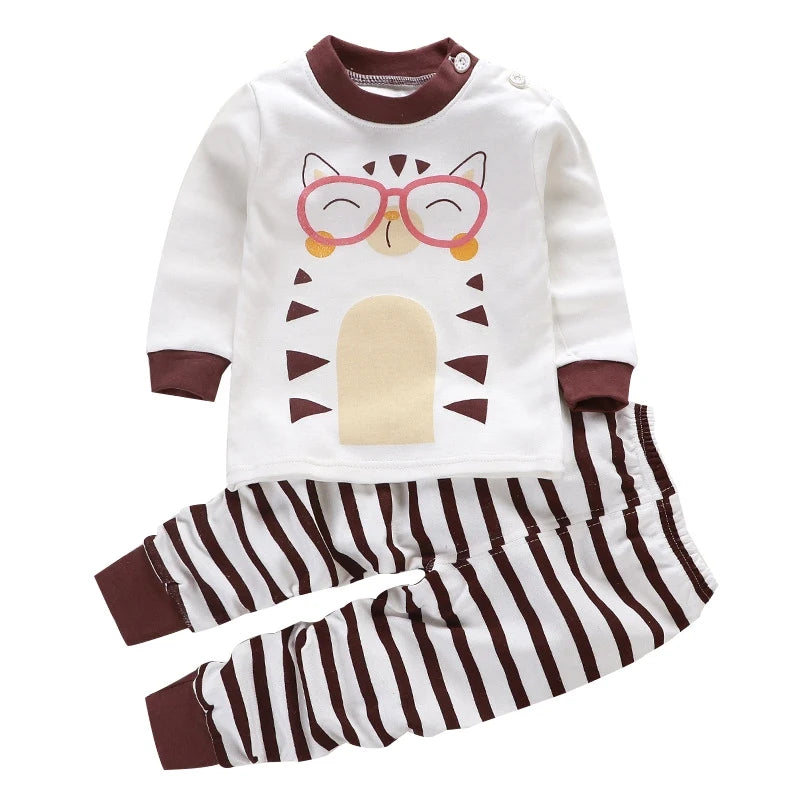 2024 New Spring Autumn Cotton Children's sets Baby Boy girls Clothes Clothing Suit 0-3 year